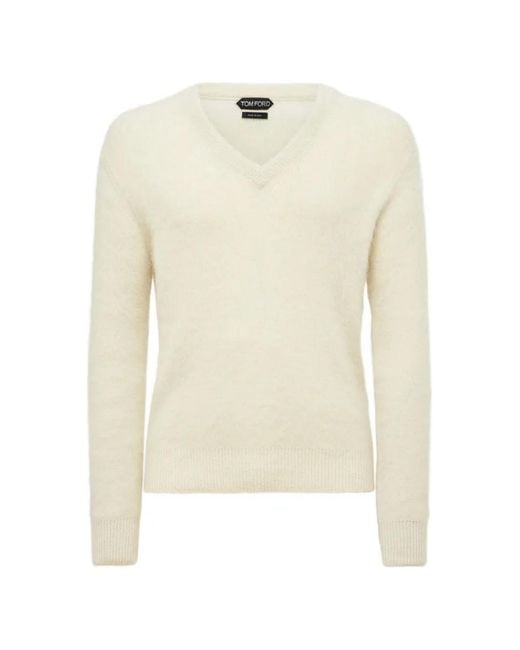 Pull À Col V Tom Ford pour homme en coloris White