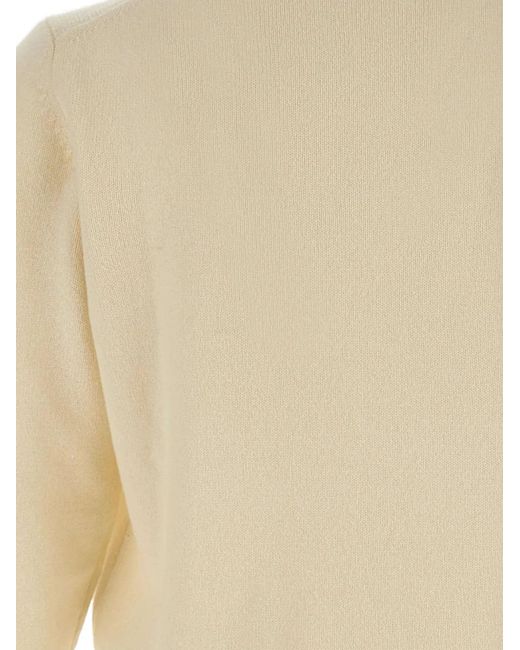 FILIPPO DE LAURENTIIS White Crew-Neck Ribbed Sweater for men