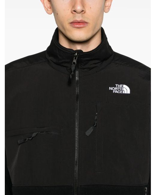 The North Face Black Logo-Print Fleece Jacket for men