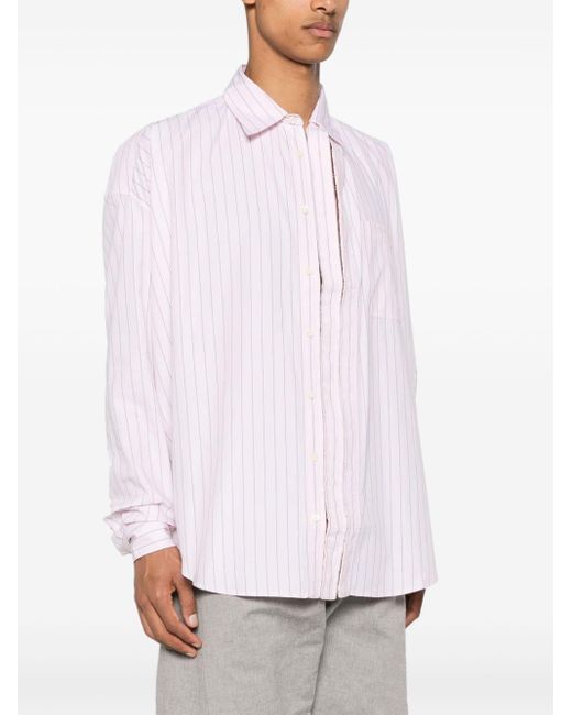 Y. Project Pink Striped Cotton Shirt