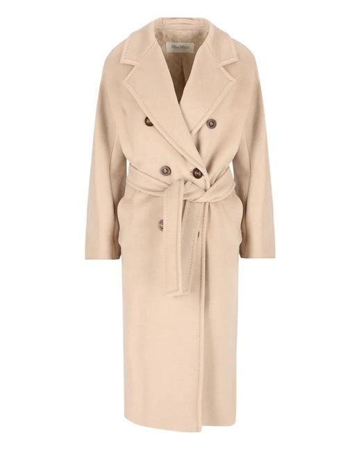 Max Mara Natural Madame 101801 Double-Breasted Belted Coat