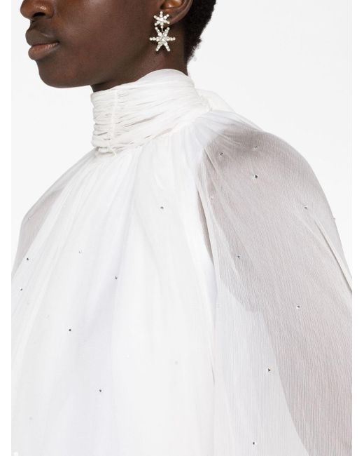 MANURI White Ama Crystal-embellished Dress