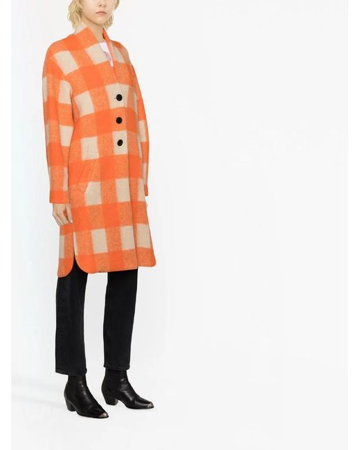 Isabel Marant Orange Mini Front Button Closure Jacket