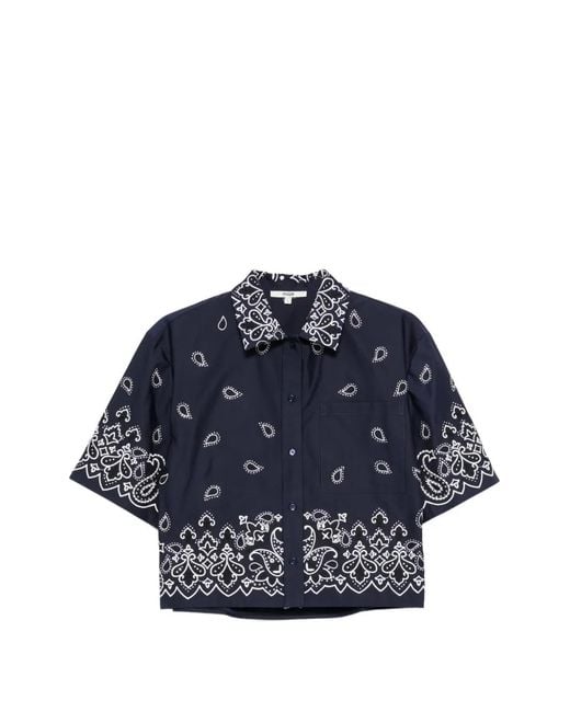 Maje Blue Short-Sleeves Shirt