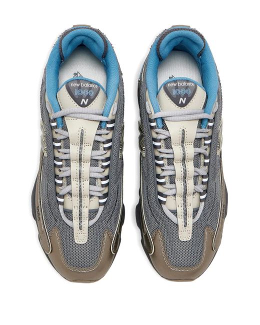 New Balance Gray 1000 Metallic-Mesh Sneakers