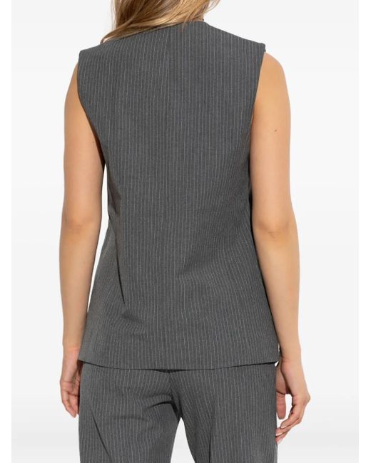 Samsøe & Samsøe Gilet Met Krijtstreep in het Gray