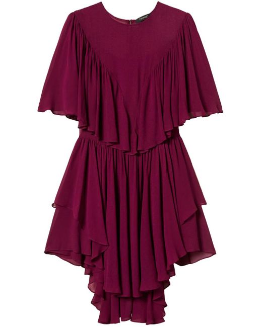 Abito Corto Con Ruches di Twinset in Purple
