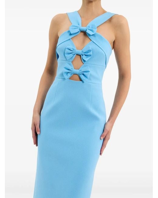 Rebecca Vallance Blue Light Fit Midi Dress