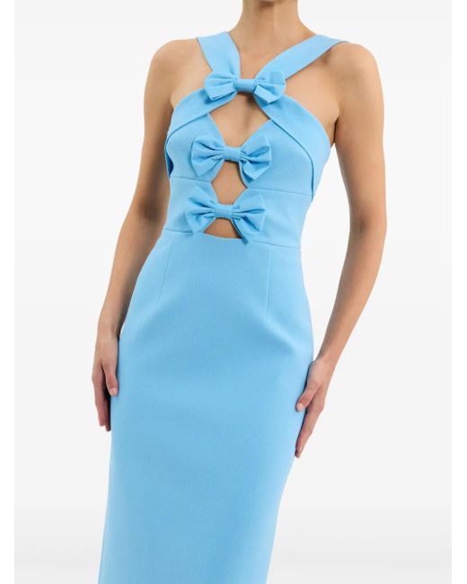 Rebecca Vallance Blue Light Fit Midi Dress