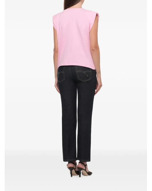 Emme Pink Emmutopia Strass-Embellished T-Shirt