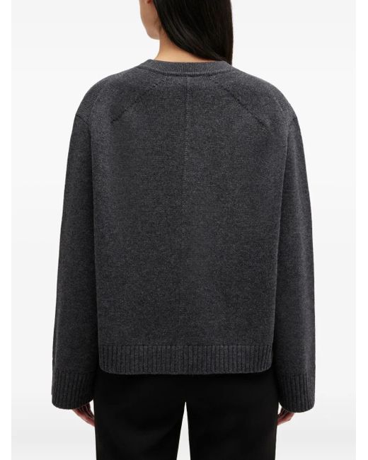 Ganni Blue Pocket Button-Fastening Cardigan