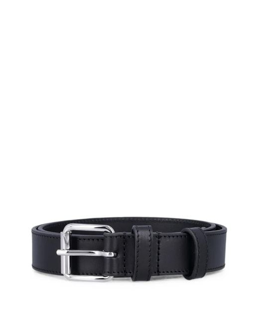 Comme des Garçons White Buckle-Fastening Leather Belt