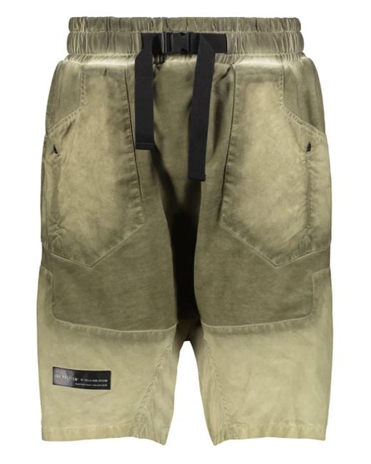ISO.POETISM Green Panelled Shorts for men