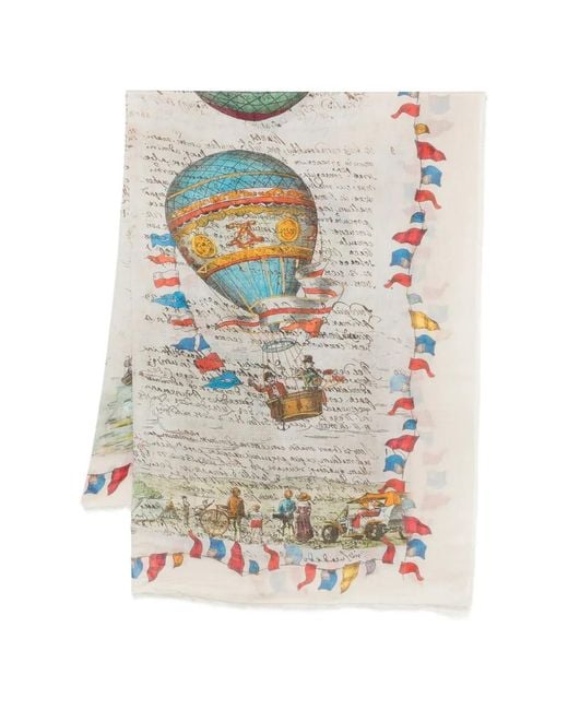 Faliero Sarti White Foulard Imprimé Balloon