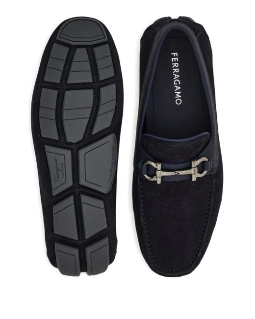 Ferragamo Black Gancini-Embellishment Loafers for men