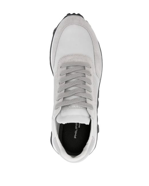 Philippe Model White Panelled Suede Leather Sneakers