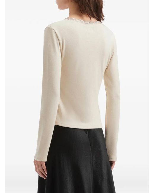 B+ AB Natural Lace-Trim Top