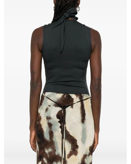 Nanushka Black Turtleneck Sleeveless Bodysuit
