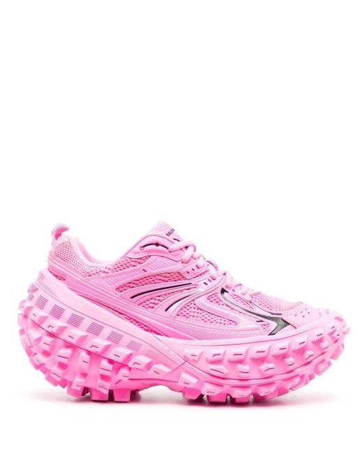 Balenciaga Pink Bouncer Chunky-sole Sneakers