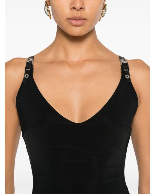 MITILIANE COUTURE Black Adjustable Straps Playsuits