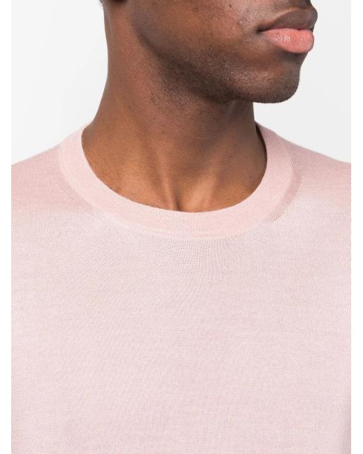 Fedeli Geribbelde Trui in het Pink voor heren