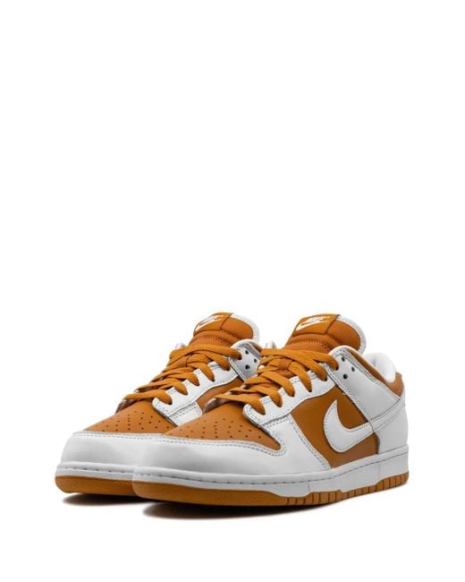 Nike Brown White Dunk Low Sneakers - Unisex - Rubber/fabric/leather