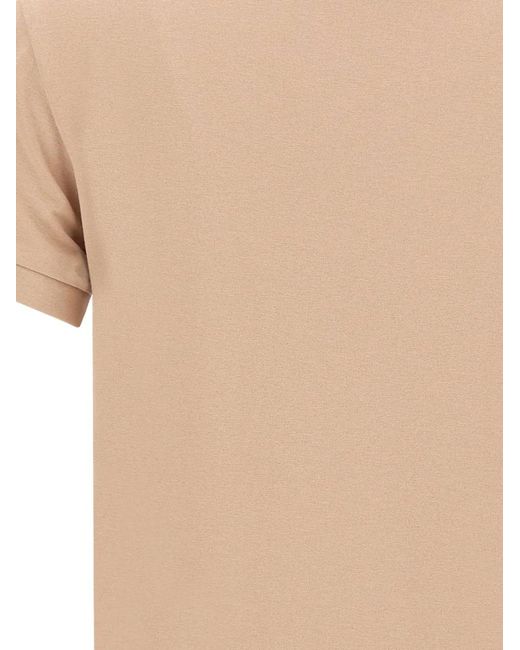 Kaos Geribbeld T-Shirt in het Natural