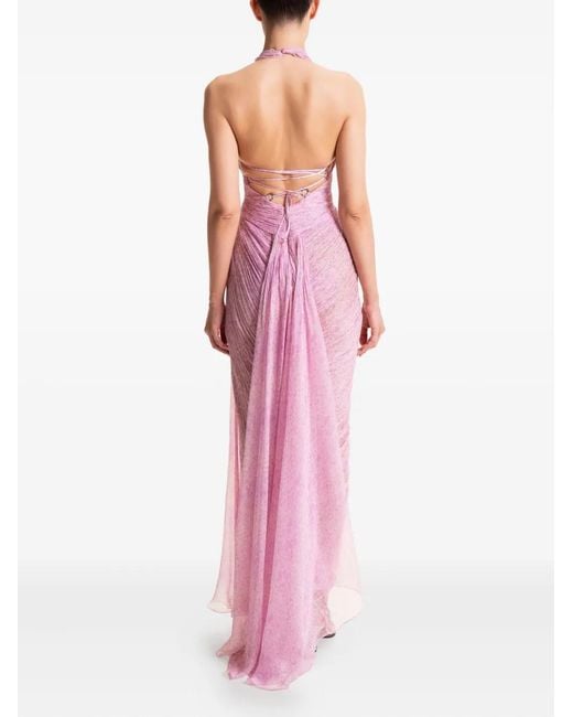 Maria Lucia Hohan Pink Milagros Halterneck Maxi Dress