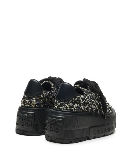Casadei Black Nexus Buclé Sneakers
