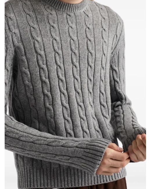 Pull En Cachemire Prada pour homme en coloris Gray