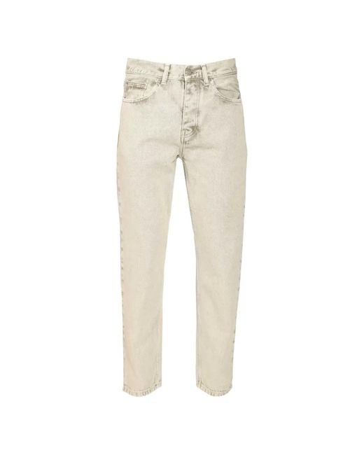 Carhartt Natural Newel Logo-Patch Jeans for men