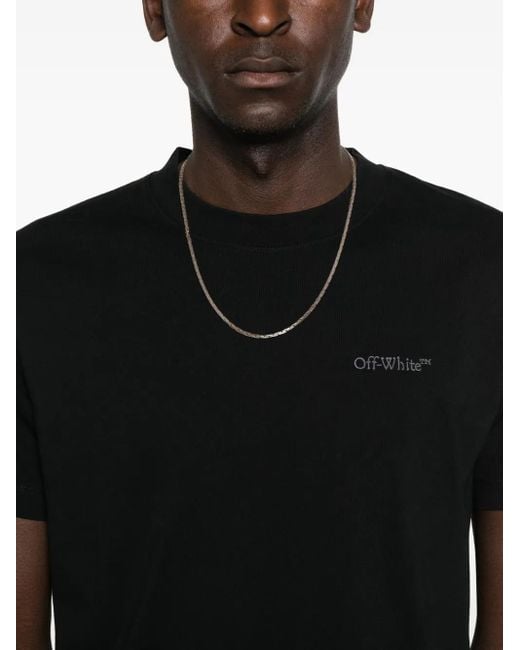 Off-White c/o Virgil Abloh Katoenen T-Shirt Met Geborduurd Logo in het Black voor heren