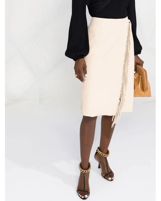 Stella McCartney White Fringed Wrap Skirt