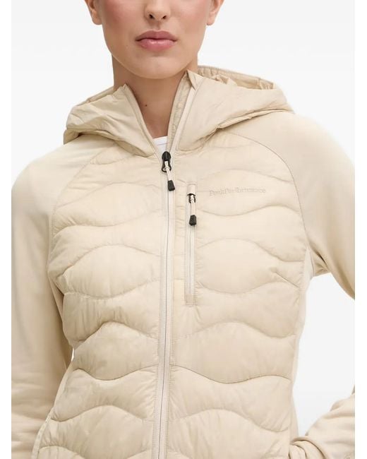 Peak Performance Natural Helium Quilted Hooded Jacket