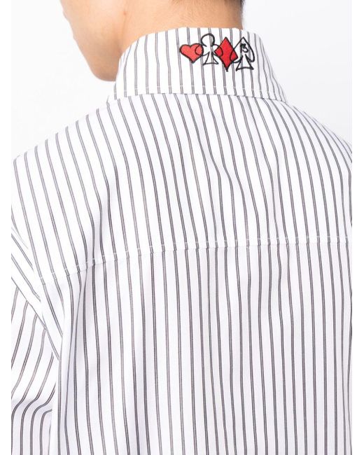 Rassvet (PACCBET) Blue Logo-embroidered Striped Cotton Shirt for men