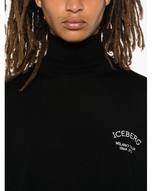 Pull À Col Roulé Iceberg pour homme en coloris Black