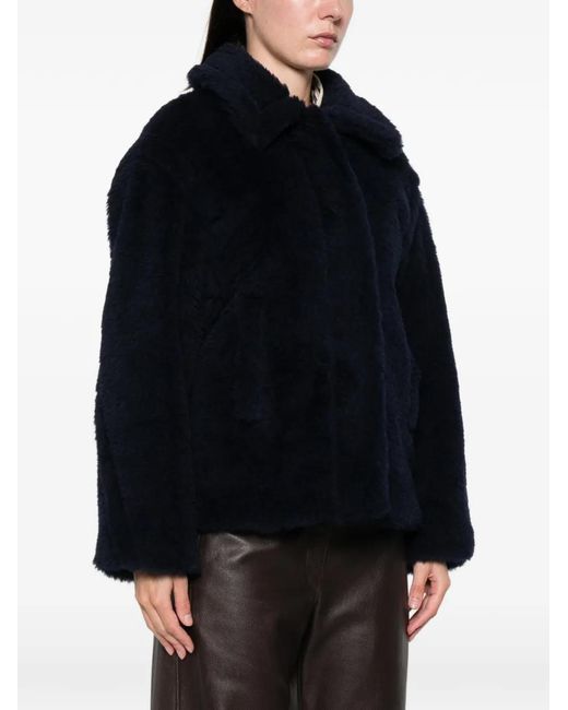 Max Mara Black "Mxmfuggito" Single Breasted Short Classic Coat