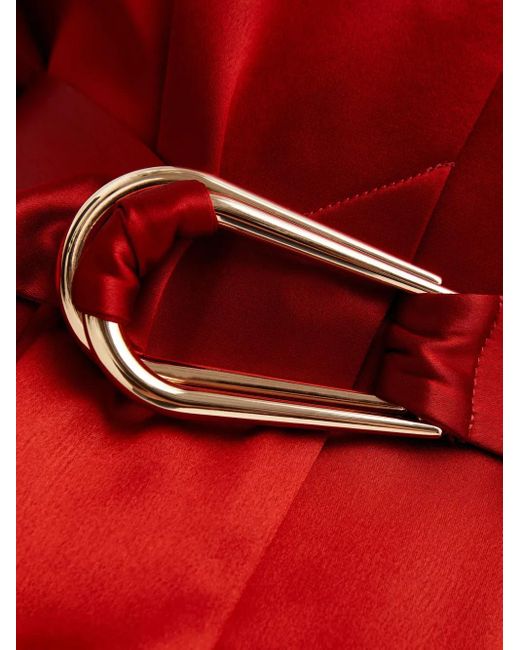 Acler Red Esmond Buttoned Belted Mini Dress