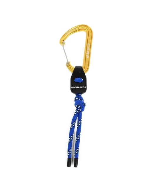 DSquared² Blue Carabiner Rope Keychain