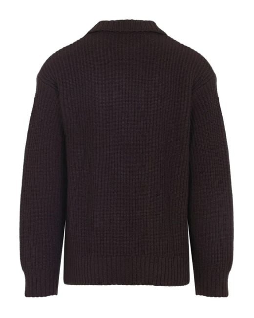 Carhartt Blue Ribbed Zip-Up Cardigan for men