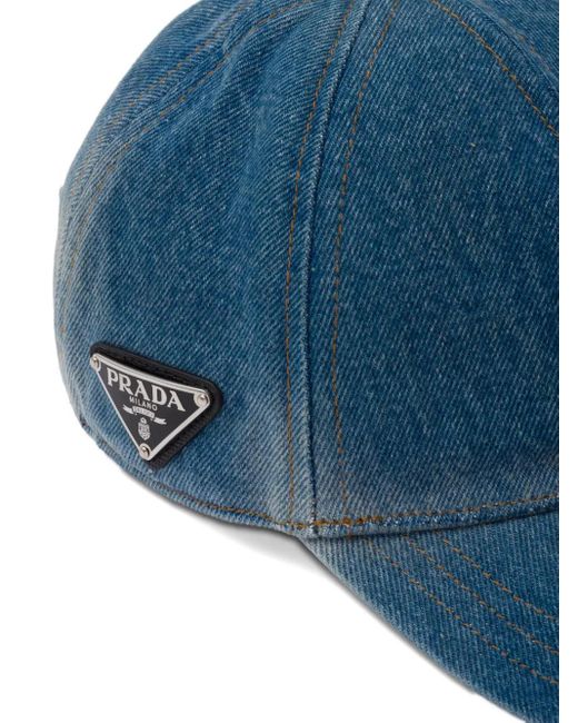 Prada Blue Denim Baseball Cap