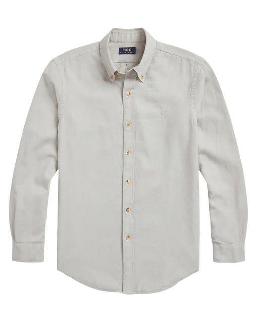Polo Ralph Lauren Polo Pony-Embroidered Shirt in White for Men | Lyst UK