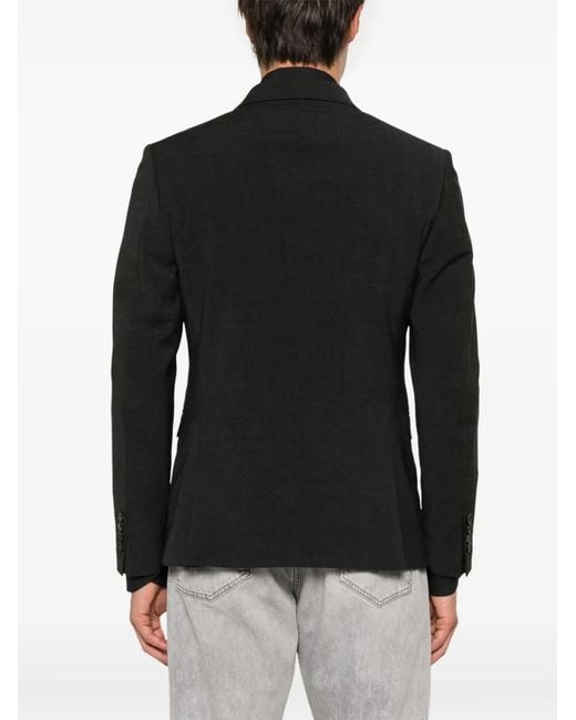 Reveres 1949 Black Single-Breasted Blazer for men