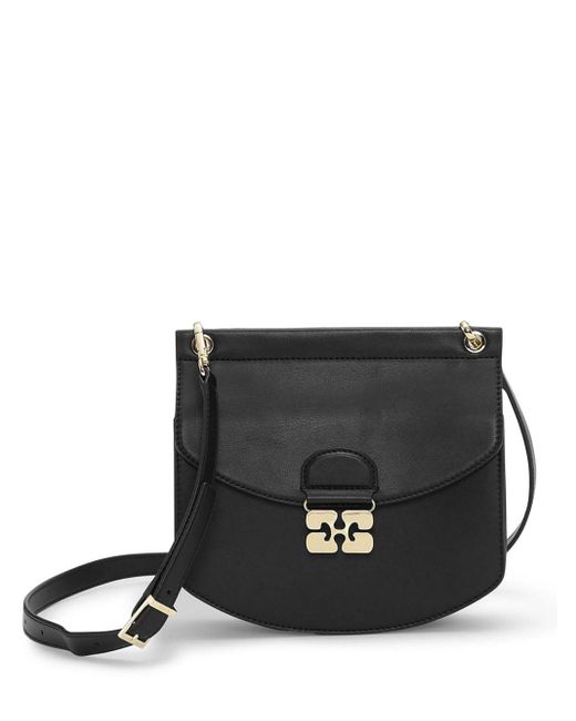 Ganni Black Small Apo-g Crossbody Bag