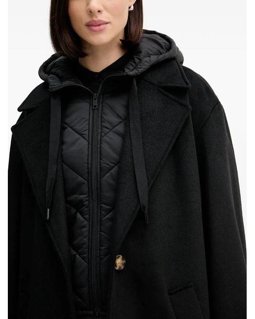 Pedro Del Hierro Madrid Black Buttoned Coat