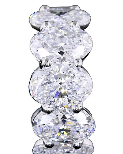 Pendientes huggie en oro blanco de 14 ct con diamantes Jewels Aficionado de color White