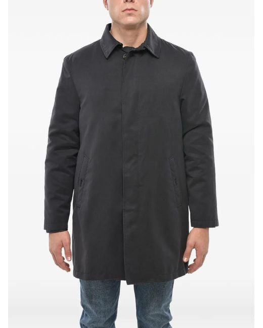 Corneliani Gray Hidden-Closure Coat for men