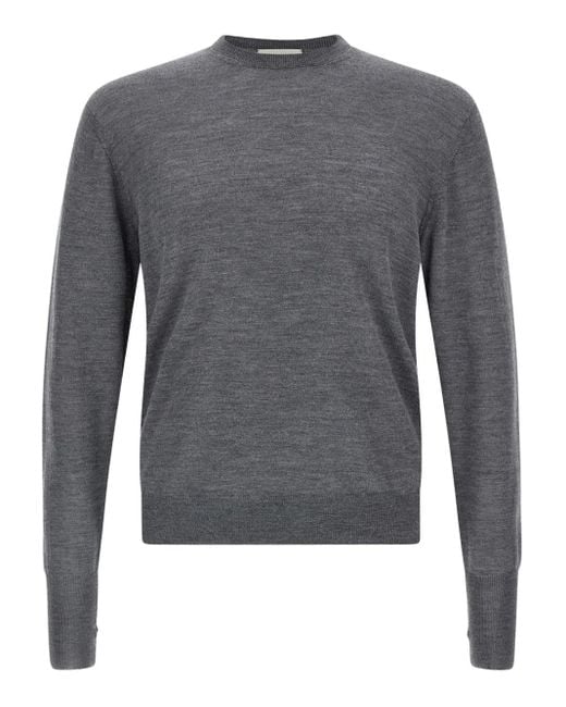 Ma'ry'ya Gray Long-Sleeve Crew-Neck T-Shirt for men