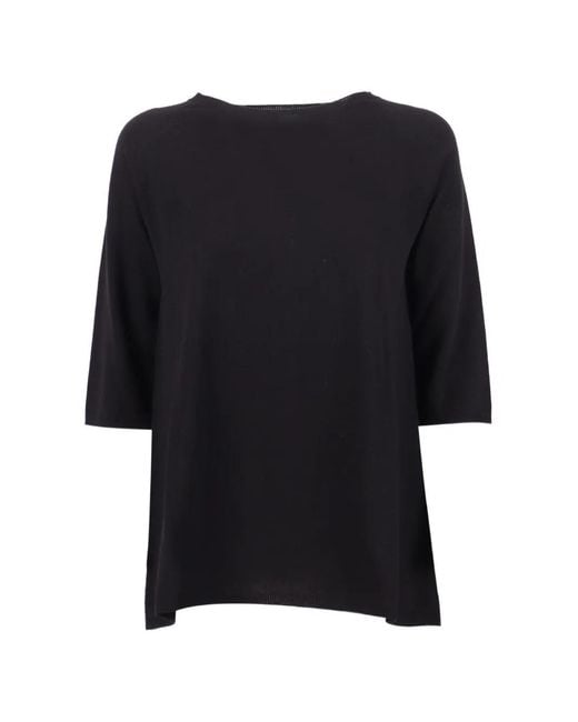 Kangra Black Seamless A-Line Sweater