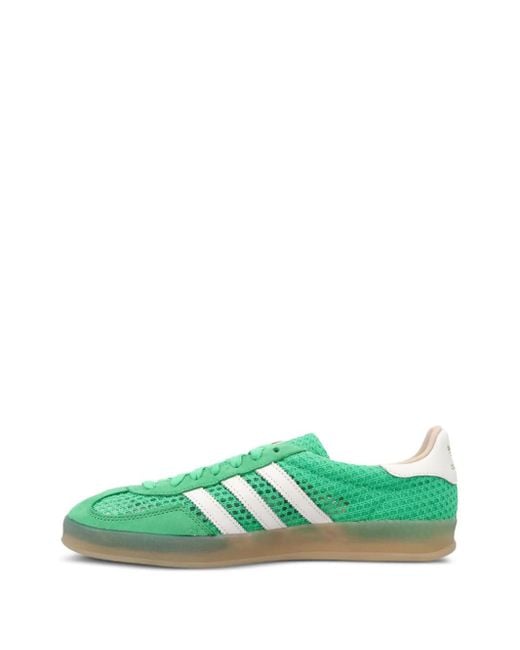 Adidas Green Gazelle Indoor Lace-Up Sneakers